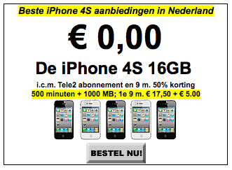 iphoneszijnnooitgratis Aanbod op 29/01/2012 op GSMweb.nl