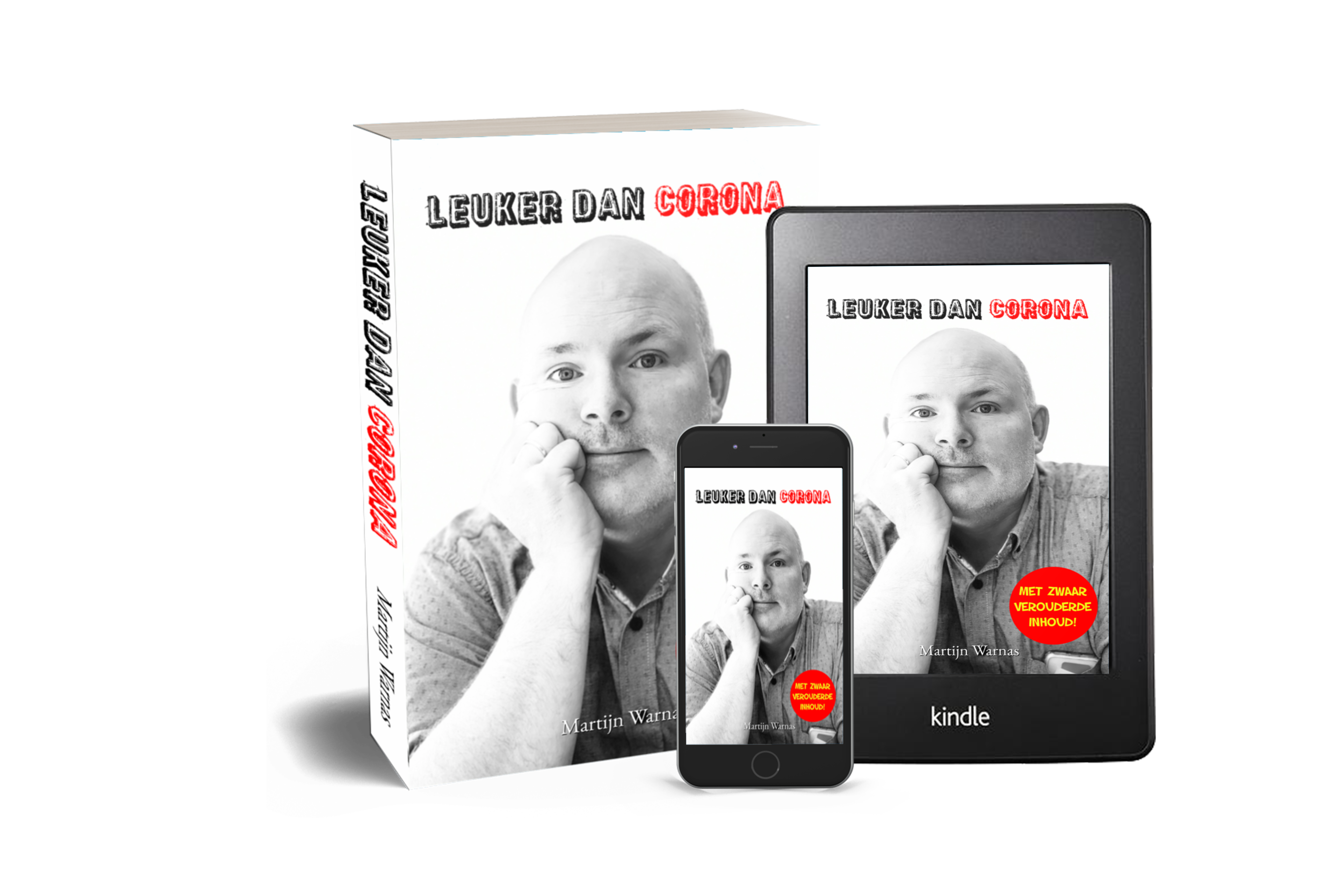 Leuker dan Corona - print, e-reader en telefoon mockup